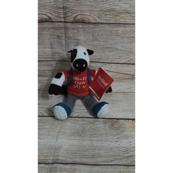 Chick Fil A Plush Back To School Cow Stuffed Animal Grilled Chikin Gits A+ 9" - Picture 6 of 8